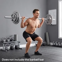 Soozier 6 PCS Weight Plates Grip Plate Sets for Strength and Weightlifting Training, Barbell Weight Set for Home, 77 Lbs Total(m-8)