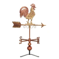 Outsunny Metal Rooster Weathervane, Roof Mount Wind Direction Indicator, Outdoor Weather Vanes(m-11)