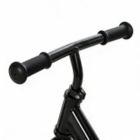 Qaba Balance Bike, Baby Bike with Lighting Wheels, Adjustable Seat and Handlebar, Steering for 2-5 Years Old, Black(m-9)