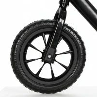 Qaba Balance Bike, Baby Bike with Lighting Wheels, Adjustable Seat and Handlebar, Steering for 2-5 Years Old, Black(m-12)