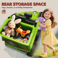 Qaba 12V 4x4 Kids Electric Car w/ 2WD/4WD Switchable, Remote Control, Spring Suspension System, Back Trailer, Camouflage(m-5)