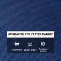 Outsunny 2 Seater 5" Thick Outdoor Seat Cushions with 7" Backrest, Loveseat Outdoor Furniture Cushions, Navy Blue(m-5)
