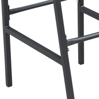 Outsunny 3 Piece Bar Height Outdoor Bistro Set for 2, Charcoal Gray(m-9)