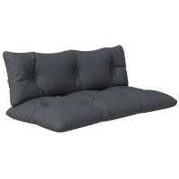 Outsunny 2 Seater 6" Thick Outdoor Seat Cushions with Back Cushion for Pallet, Loveseat Outdoor Furniture Cushions, Dark Grey(m-9)