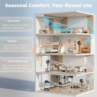 HOMCOM 20dB Standing Fan for Bedroom, 70°+90° Auto Oscillating Fan with 8 Speeds, Remote Control, 12H Timer, Adjustable Height(m-7)