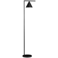 HOMCOM Floor Lamps for Living Room Bedroom Lighting, Modern Adjustable Standing Lamp, 13.75"x10.25"x60.25", Black(m-1)
