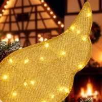 Outsunny 5ft Lighted Christmas Praying Angel Decoration with 180 LED Lights, 8 Modes, Daily Timer, for Sheltered Patio, Yard(m-9)