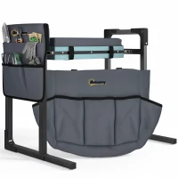 Outsunny Garden Kneeler and Seat, Heavy Duty Foldable Gardening Stool with Thicker Soft Kneeling Pad, Extendable Steel Leg(m-11)