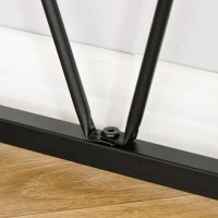 HOMCOM Home Office Computer Desk, Writing Desk, Laptop Table with Z-Shaped Metal Frame, V-Shaped Support Bar, and MDF Tabletop, Black(m-8)