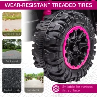 Aosom Kids 4 Wheeler Quad with Music, Headlights, High & Low Speed, Kids ATV for 3-5 Years Old Boys & Girl, Pink(m-5)