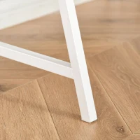 HOMCOM Home Office desk, Computer Desk for Small Spaces, Study Table with Drawer and Storage Shelves, Natural(m-9)