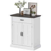 HOMCOM Sideboard Buffet, Modern Storage Cabinet with 2 Doors and Adjustable Shelf, White(m-2)