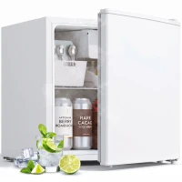 HOMCOM 1.62 Cu Ft Single Door Mini Fridge, Compact Refrigerator with Freezer, Adjustable Thermostat, White(m-13)