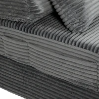 HOMCOM Floor Chair with Back Support Four-Fold Floor Gaming Chair Side Pockets Pillow Floor Seat Sofa Bed, Dark Grey(m-11)