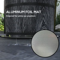 Outsunny Smokeless Fire Pit, Portable Camping Bonfire Stove with Mat for Backyard, Patio, Picnic, Magnesium Oxide, Black(m-6)