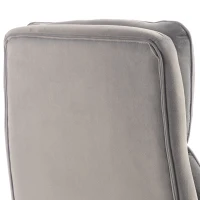 HOMCOM Cross Legged Office Chair with Footrest, 396 lbs Reclining Computer Desk Chair with High Back, Flip-up Armrests, Grey(m-11)