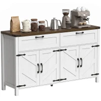 HOMCOM Sideboard Buffet Cabinet with Storage, 55" Large Farmhouse Kitchen Storage Cabinet with 2 Drawers and 4 Doors(m-16)