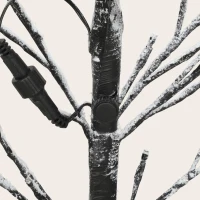 HOMCOM 6FT Lighted Snow-Flocked Twig Tree with Fairy Lights 328 LED, Artificial Tree for Home Indoor Sheltered Outdoor(m-12)