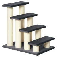PawHut Cat Tree with 4 Steps for High Beds w/ Sisal Scratching Post(m-1)