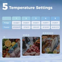 HOMCOM 7.7 Cu. Ft. Mini Fridge with Freezer, Compact Refrigerator with Adjustable Thermostat, Reversible Door, White(m-4)