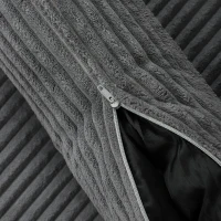 HOMCOM Floor Chair with Back Support Four-Fold Floor Gaming Chair Side Pockets Pillow Floor Seat Sofa Bed, Dark Grey(m-9)