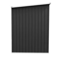 Outsunny 7 x 4ft Galvanised Steel Garden Shed, with Foundation Kit - Dark Grey(m-10)
