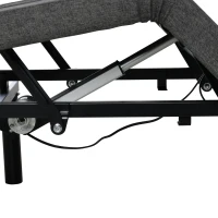 HOMCOM Twin XL Adjustable Bed Frame, Ergonomic Zero Gravity Power Bed Base with Head and Foot Incline, Memory, and Wireless Remote, Gray(m-9)