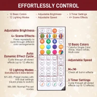 HOMCOM 9ft Prelit Christmas Tree with RGB Dynamic LEDs, Remote Control, Daily Timer, Hinged Xmas Tree, Easy Assembly(m-6)
