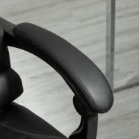 HOMCOM High Back Computer Office Chair with Footrest, Black(m-8)