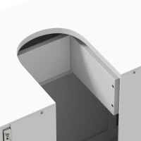 HOMCOM Modern Bathroom Vanity Cabinet, Freestanding Under Sink Storage with Drawer, U-Shaped Cutout for Pedestal Sink, White(m-9)