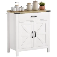 HOMCOM Sideboard Buffet Cabinet, Farmhouse Kitchen Storage Cabinet w/ Drawer and Shelf for Living Room, Entryway(m-13)