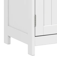HOMCOM Modern Bathroom Vanity Cabinet, Freestanding Under Sink Storage with Drawer, U-Shaped Cutout for Pedestal Sink, White(m-11)