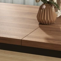 HOMCOM 7-Piece Industrial Dining Table Set for 4-6 Kitchen Table and Armless Chairs, Brown Wood Grain(m-9)