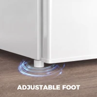 HOMCOM 1.62 Cu Ft Single Door Mini Fridge, Compact Refrigerator with Freezer, Adjustable Thermostat, White(m-7)