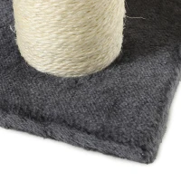 PawHut Cat Trees 3 Tier Pet Stairs Dog Cat 3 Steps Kitty Scratching Post Cat Scratch Furniture Dark Grey(m-10)