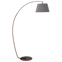 HOMCOM Arched Floor Lamp, Modern Standing Lamp with Foot Switch & Metal Base, Corner Reading Lamps Tall Pole Light for Office Bedroom Living Room, Grey(m-1)