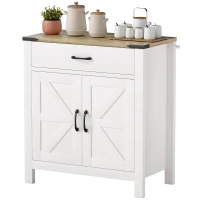 HOMCOM Sideboard Buffet Cabinet, Farmhouse Kitchen Storage Cabinet w/ Drawer and Shelf for Living Room, Entryway(m-2)