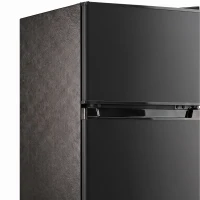 HOMCOM 7.7 Cu. Ft. Mini Fridge with Freezer, Compact Refrigerator with Adjustable Thermostat, Reversible Door, Black(m-9)