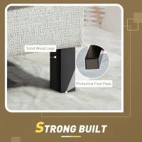 HOMCOM Middle Module for Modular Sectional Sofa, Upholstered Armless Chair with Wood Legs and Pocket Spring, Cream White(m-7)