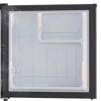 HOMCOM 1.62 Cu Ft Single Door Mini Fridge, Compact Refrigerator with Freezer, Adjustable Thermostat, Black(m-12)