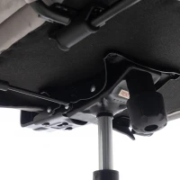 HOMCOM Cross Legged Office Chair with Footrest, 396 lbs Reclining Computer Desk Chair with High Back, Flip-up Armrests, Grey(m-10)
