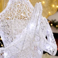Outsunny 5ft Lighted Christmas Praying Angel Decoration with 180 LED Lights, 8 Modes, Daily Timer, for Sheltered Patio, Yard(m-10)