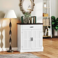 HOMCOM Sideboard Buffet, Modern Storage Cabinet with 2 Doors and Adjustable Shelf, White(m-8)