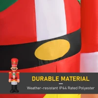 HOMCOM 6ft Christmas Inflatables Outdoor Decorations Nutcracker Soldier, Blow-Up Yard Christmas Decor with LED Lights Display(m-5)