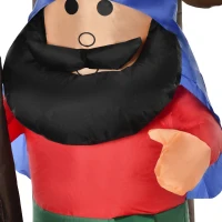 HOMCOM 6' Christmas Inflatable Nativity Scene, Outdoor Blow-Up Yard Decoration with LED Lights Display(m-8)