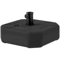 Outsunny Square Patio Umbrella Base Holder, Heavy Duty Outdoor Umbrella Stand Base, Black(m-1)