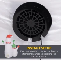 Outsunny 8FT Giant Inflatable Snowman, Christmas Blow Up Snowman with Rotating Colorful LED Light for Indoor, Outdoor, Yard(m-6)