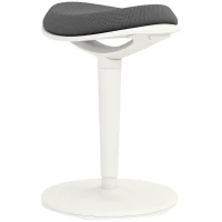 HOMCOM Standing Desk Stool, Ergonomic Wobble Chair, Adjustable Leaning Stool for Office Desks, with Rocking Motion, Grey(m-9)