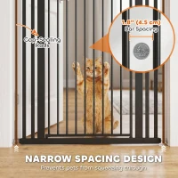 PawHut 63" Extra Tall Pet Gate 30-41" Wide Adjustable Baby Gate Pressure Mounted for Doorways, Hallways, Stairs(m-5)