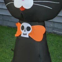 HOMCOM 4.1 ft Inflatable Halloween Black Cat,  Outdoor LED Lighted Yard Party Decoration, Waterproof(m-8)